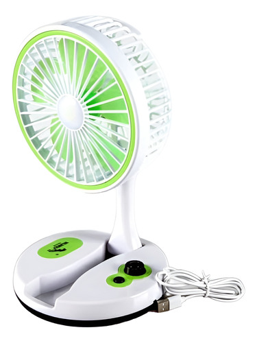 Ventilador Con Luz Inalambrico Portatil 5 Horas Rercargable