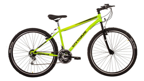 Imagen 1 de 1 de Mountain bike Bicicletas Enrique Vértigo R29 21v frenos v-brakes color verde con pie de apoyo  