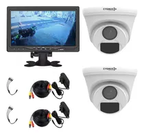 Comprar Kit 2 Camaras Cygnus Domos 2mp Exterior + Monitor 7  Tft Lcd