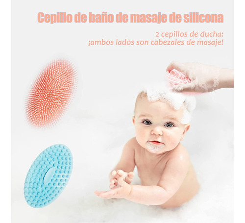 A 2 Pcs Cepillo De Ducha,cepillo De Masaje Silicona