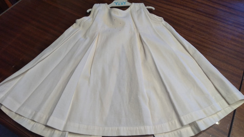 Vestido De Beba Mimo En Piquet Blanco Bordado T 1