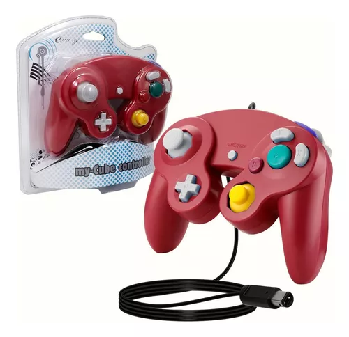 Control Alámbrico Compatible Con Nintendo Gamecube Color Rojo