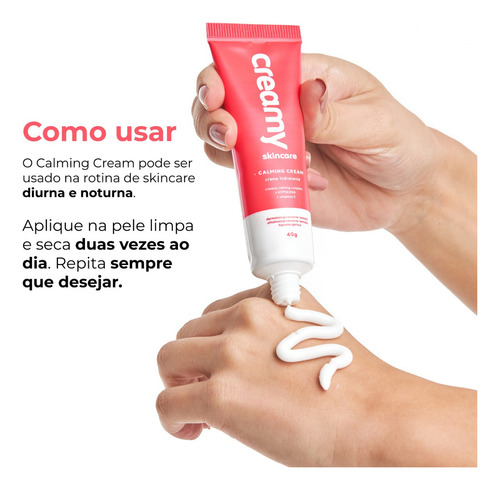 Creamy Skincare Calming Cream 40g | Acalma A Pele Sensibiliz Todo Tipo De Pele Dia/noite