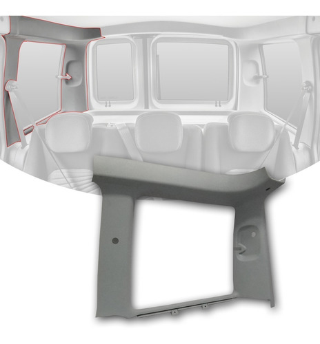 Acabamento Janela Traseira Passageiro Fiat Doblo 2018