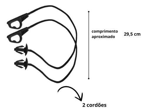 Par Cordão Corda Tampão Bagagito Fox Gol G4 G5 G6
