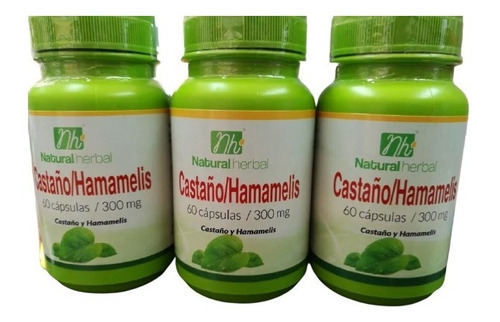 Castaño De India + Hamamelis Nh 180 Cap 3x60. Varices Ulcera