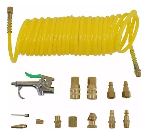 Kit Accesorios Compresor De Aire 12 Piezas Manguera Pistola