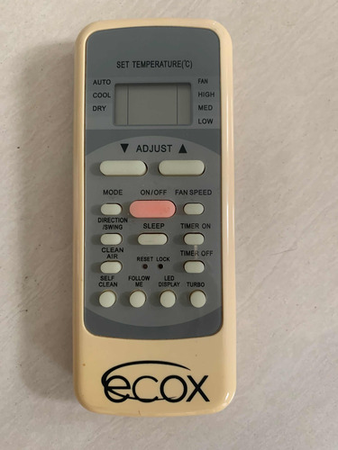 Control Remoto Aire Acondicionado Ecox