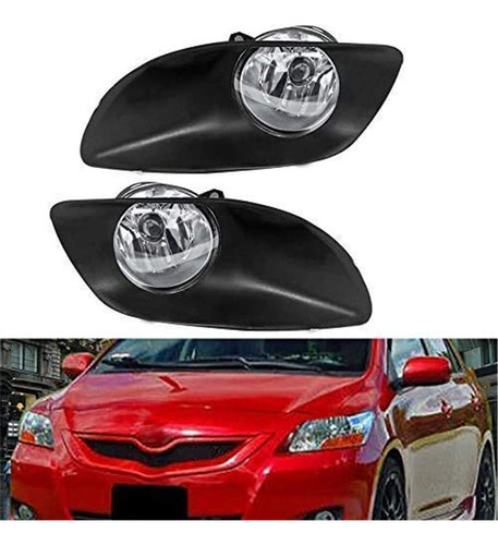 Luz Antiniebla Faro Lente Transparente Para Toyota Yaris 4dr