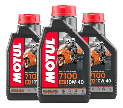 モチュール 7100 4T MA2 10W40 1L 3缶 3本 正規品 Kit Óleo Motul 7100 4t 10w40 3 Litros Loja Oficial Motul