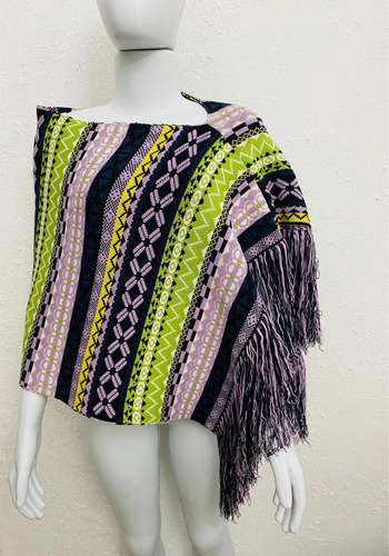 Poncho Feminino Curto Estampado Tamanho Único Ótimo Estado