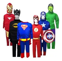 Comprar Disfraz Marvel Súper Héroes Villanos Dc Comic Avengers Vengadores Para Niños Disfraz Superman Capitan América Hulk Iron Man Flash Y Batman