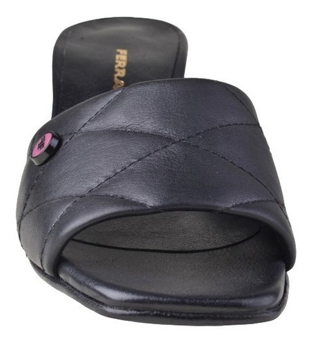 Imagen 4 de 9 de Zuecos Mules Taco Bajo De Mujer De Cuero Kroll - Ferraro