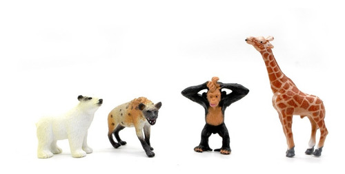 Imagen 4 de 4 de Animales Pequeños X12 Macizos Pesebre Realistas Salvajes7251
