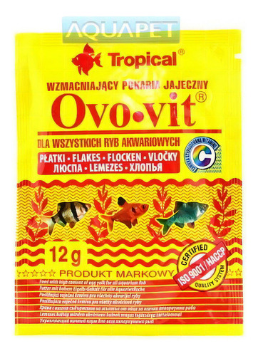 Ração Para Peixe Ovo-vit Sachet 12g Tropical 