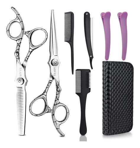 Sofye Professional Hair Scissors - 8pcs Hair Cutting Kit ...