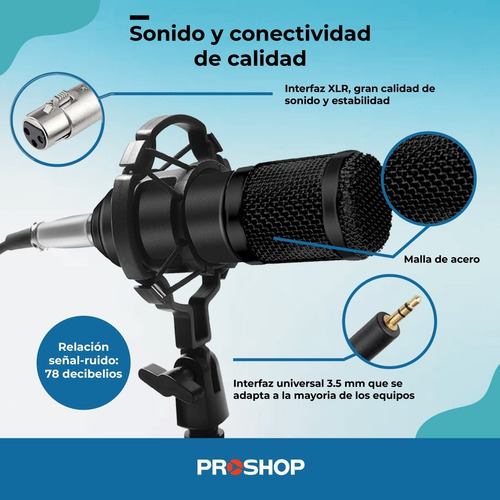 Imagen 9 de 10 de Microfono Condensador Condenser Estudio Bm800 En 6 Cuotas !