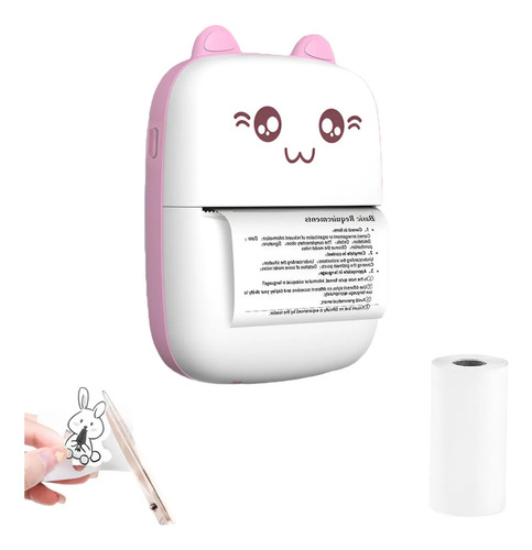 Mini Impresora Térmica Portátil Color Rosa Con 5 Rollos De Papel Adhesivo The Game House Ideal Etiquetado Organizacion Cocina Despensa Juguetes Cajas