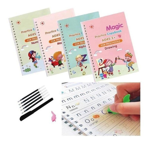 Cuaderno Profesional Para Niños De Práctica De Magia, 4 Piez