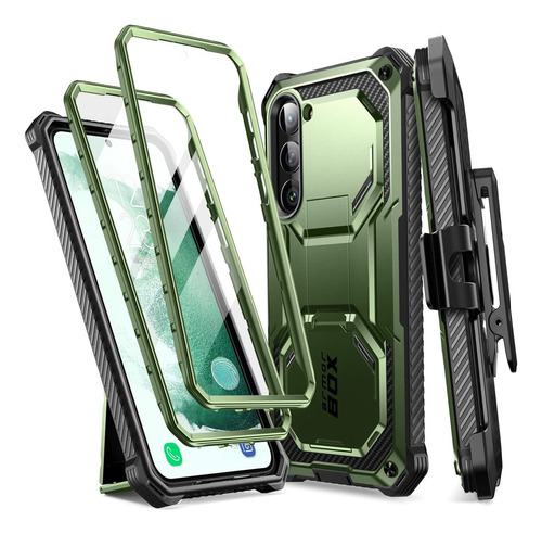 Funda I-blason Full-body Rugged Para Galaxy S23 Verde