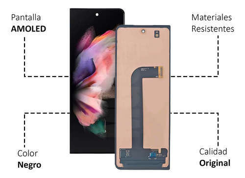 Pantalla Display Compatible Samsung Z Fold3 Externo Amoled