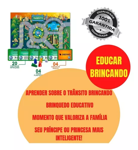 Jogo De Tabuleiro Infantil Leis Trânsito - Pais E Filhos