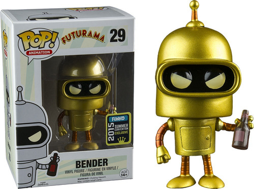 Funko Futurama: Bender Gold Exclusivo 2015 Summer Convention (Usado)