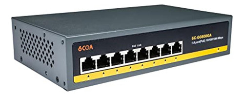 Switch Poe De 8 Puertos Gigabit 6com, 8 Puertos Poe+ 120w