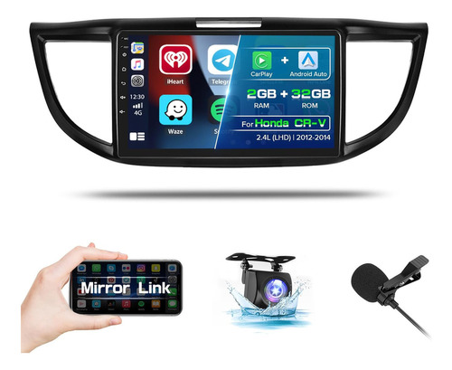 Roinvou Android Car Stereo 2012-14 Honda Cr-v 2.4l (lhd)