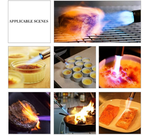 Imagen 3 de 10 de Pack Balanza De Acero Inox + Soplete Flambeador + Termometro