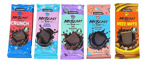 Mr. Beast Chocolate (pack De 5 Barras) 60gr Feastables