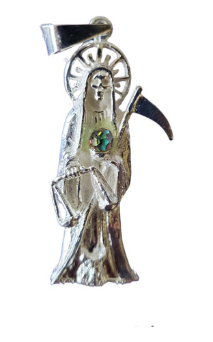 Dije De La Santa Muerte De Plata 9.25 Ley