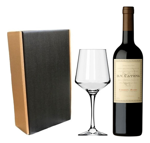 Estuche De Carton Vino Dv Catena Cab/malb + 1 Copa Brunelo