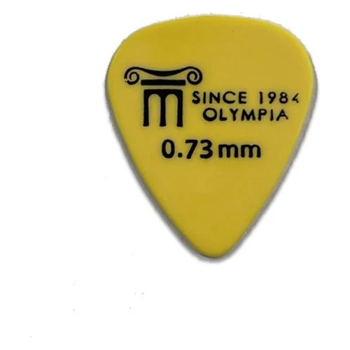 Olympia Tty073 Olympia Puas Tortex Teardrop 0.73mm Yellow X3