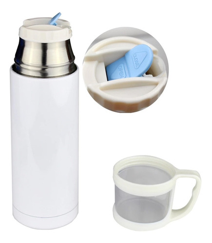 Termo Taza Sublimación Sublimar Acero 350 Ml Caja Con50 Pzs.