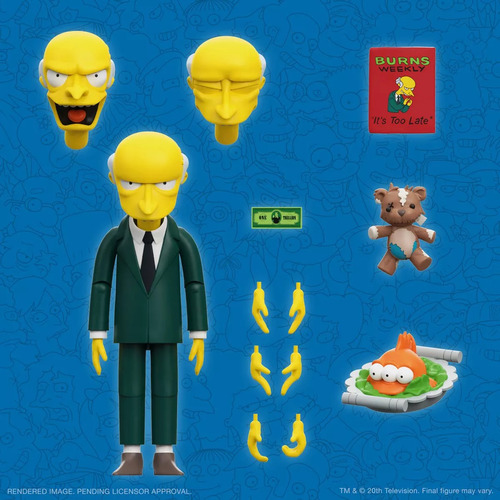 Boneco Simpsons Montgomery Burns Action Figure Super 7 Homer