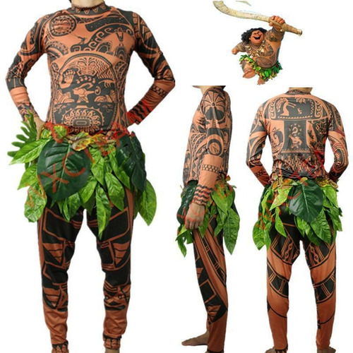 Moana Maui Tattoo Playera/pantalones De Halloween Para Homb