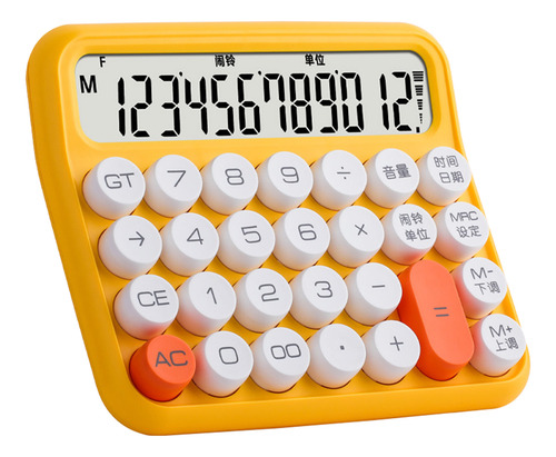 Calculadora De Tela Lcd De 12 Dígitos Com Botão Grande Padrã