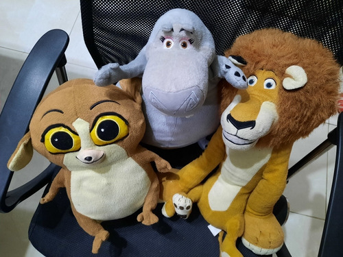 Imagen 2 de 5 de Peluches Madagascar, Disney Originales Alex, Gloria Y Mort