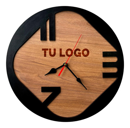 Reloj Personalizado Moderno Con Logo X10 Unidades Scoth/negro Scoth