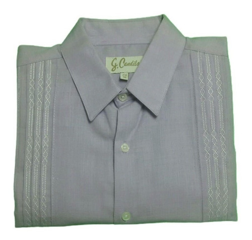 Guayabera Hombre Morado Con Bordado 3136el