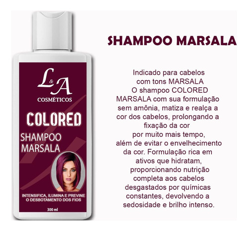 Kt Shampoo E Máscara Tonalizante Marsala Intenso S/amônia