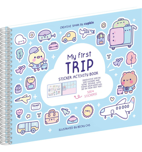 My First Trip Sticker + Libro Para Colorear (más De 500 Pega