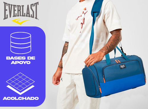 Imagen 4 de 10 de Bolso Everlast Grande Correa Desmontable Gym Envios 26219