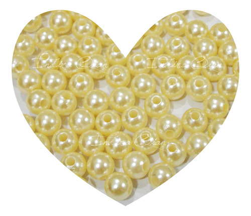 100 Perlas Color Natural 8 Mm Bijouterie Souvenirs
