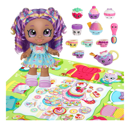 Kindi Kids Kirstea  Tea Party Set - Muñeca Para Niños Pequeñ