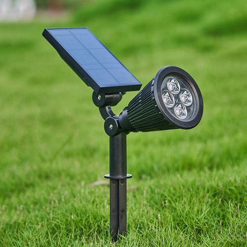 Foco Solar, 4 Luces Led Impermeables Para Césped, Paisaje