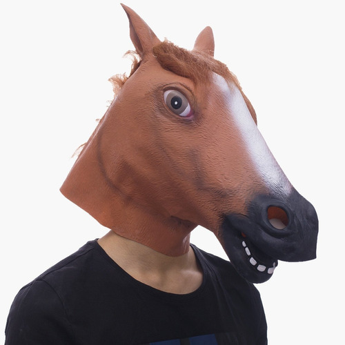Molezu Horse Mask, Creepy Horse Mask, Rubber Latex Animal