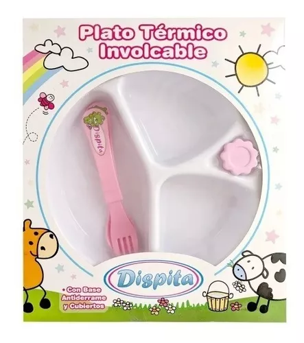 Set Plato Térmico con Ventosa + Cubiertos Aprendizaje 6+m - Bebé a Bordo