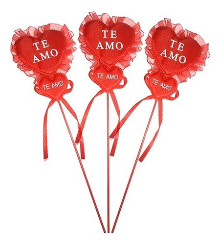 Stick San Valentin Corazon Encaje X12 Uni Decoracion